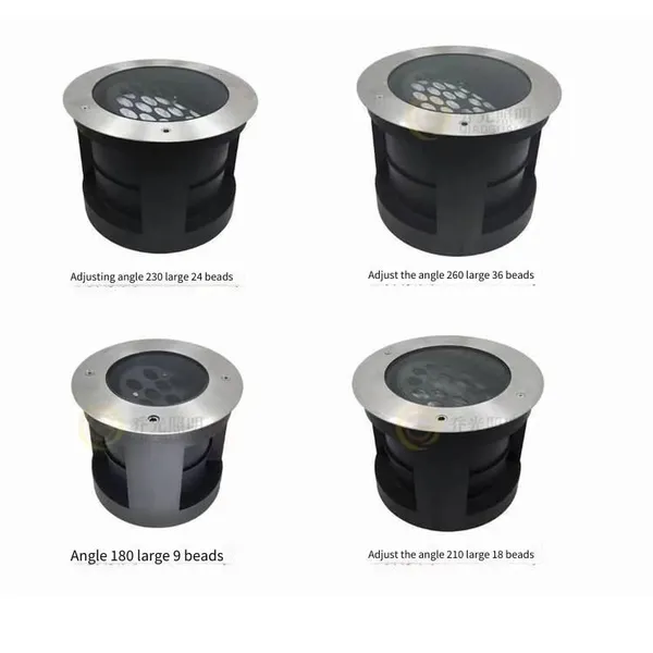 304 Stainless Steel Surface Ring In-ground Lights, 36w/54w, Adjustable Angle, In-ground Lights for Tree Lighting, Outdoor Waterproof photo-2