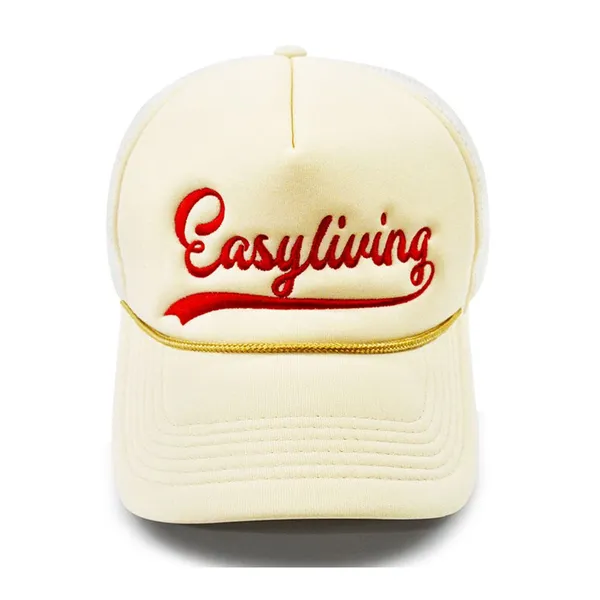 OEM Caps Factory Custom High Quality 5 Panels Trucker Caps Rope Colorful Foam Trucker Hats Embroidery Printed Logo photo-3