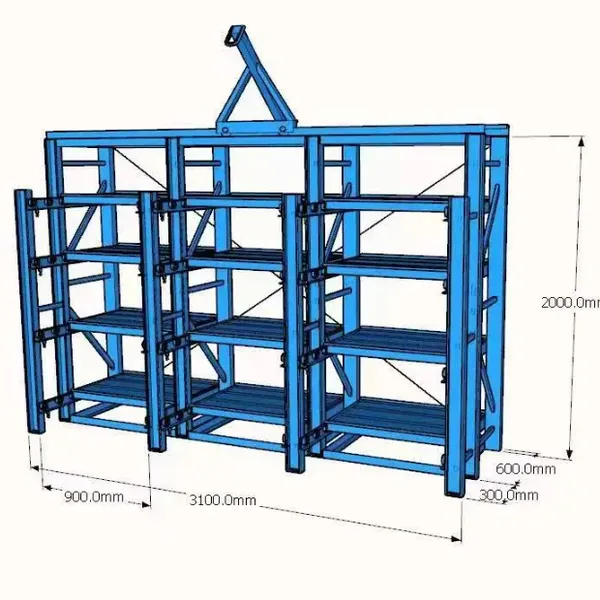 Custom Warehouse Drawer Rack Metal Storage Heavy Duty Mold Rack Manufacture photo-3