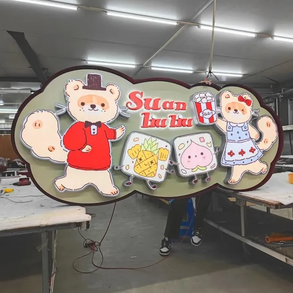 Electrical Shop Luminous Names Board Designs Outdoor Led Light Box Sign 3d Signboard Custom Led Brand Advertising Decoration photo-3
