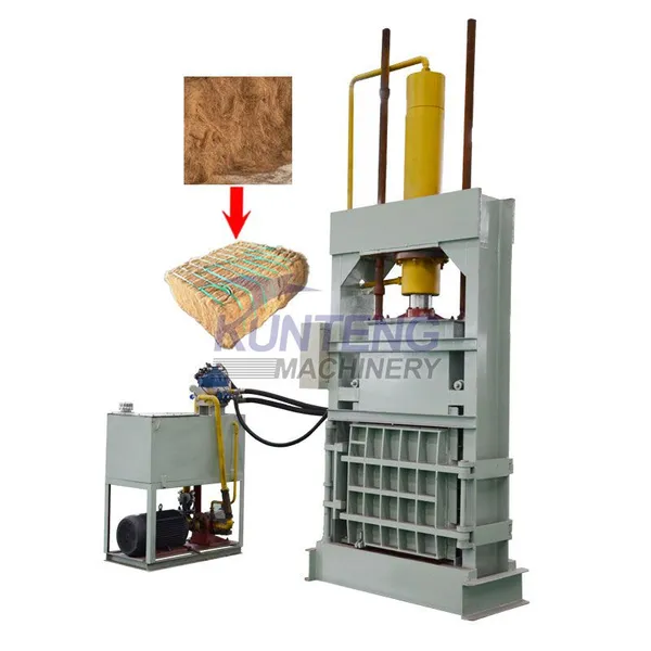 Industrial Palm Fiber Vertical Hydraulic Baler Coconut Shell Fiber Block Making Production Line