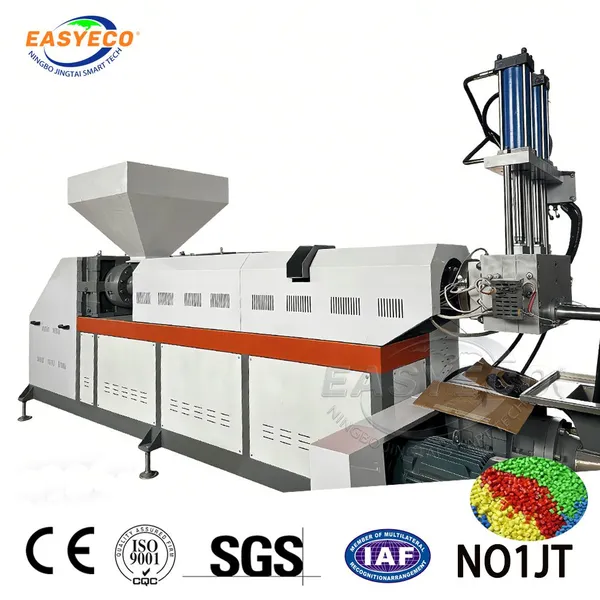 Waste PP PE Flakes Plastic Granulator Machine