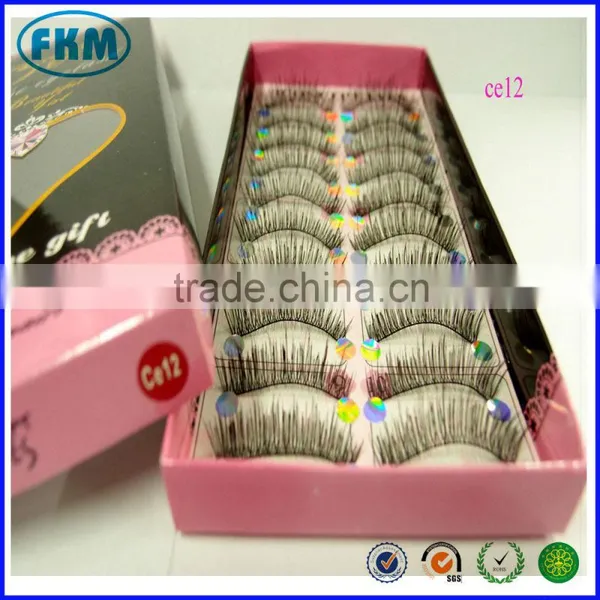 Korean Style High Quality False Eyelash 10 Pairs Model 218 Pink Packing Box photo-3