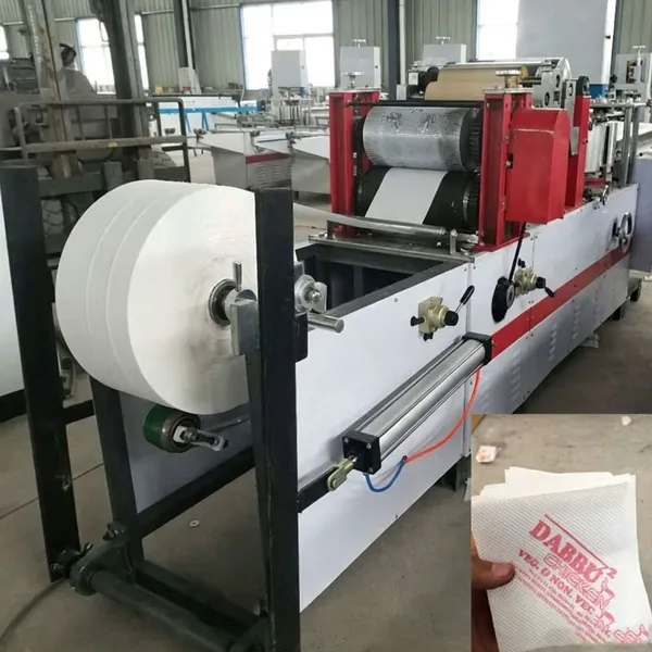 Cheap New Product 4 Color Printing Napkin Tissue Paper Cutting Machine Serviette Machine Turkey