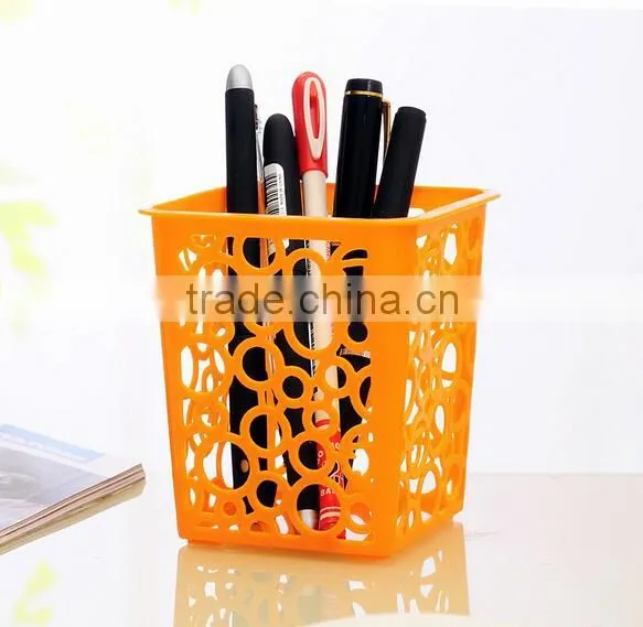Fashion New Type Hollow Plastic Multi Function Storage Baskets /pen Holder photo-3