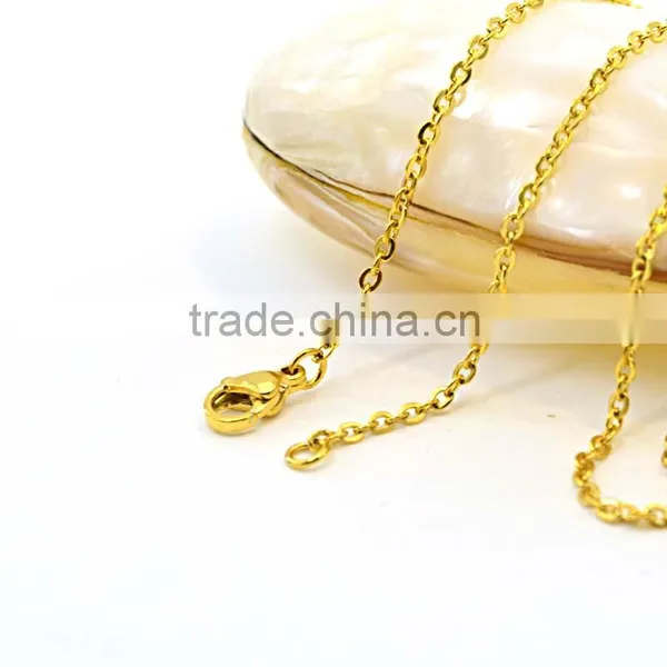Fashion Long Chain Necklaces Custom Size Gold Plating Thin Neckalce Chain photo-3