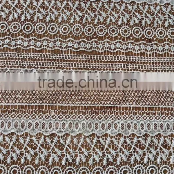 2016wholesale Lace Garment Accessory/embroidery Polyester Full Lace Water Soluble Lace Fabric photo-3