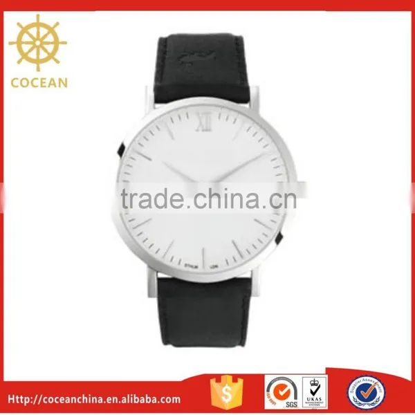 Fashion Quartz Customized Design Classical Men Watch Suede Leather Strap Quality Choice