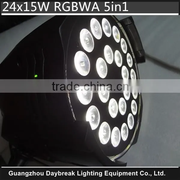 24x15w Led Par RGBWA 5in1 Stage Dmx Led Lighting Full Color Mixing Disco Led Par Can Factory Wholesale Good Price 24 * 15 photo-4
