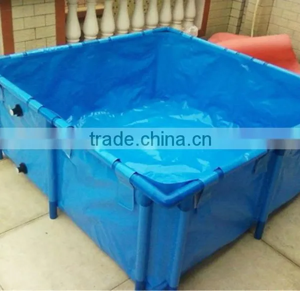 Tarpaulin Waterproof Flexible Fish Ponds , Folding Fish Tanks photo-4