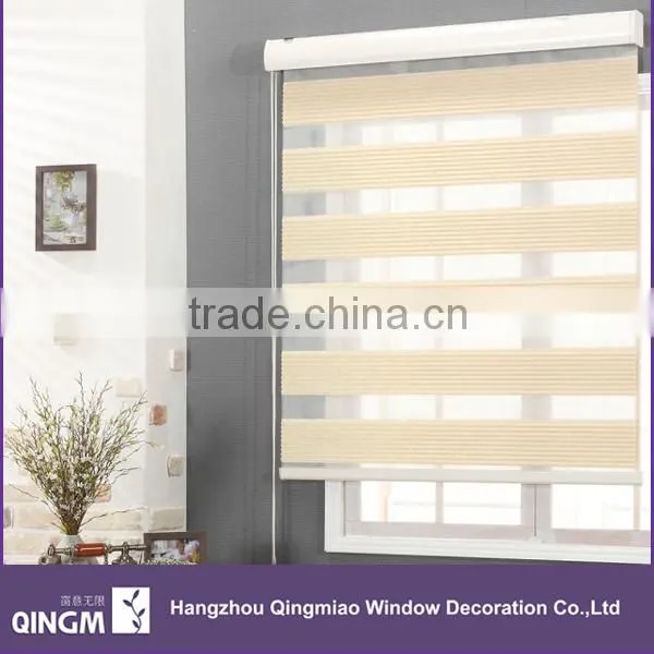 Kitchen Use 100% Polyester Material Double Layer Window Blinds photo-3