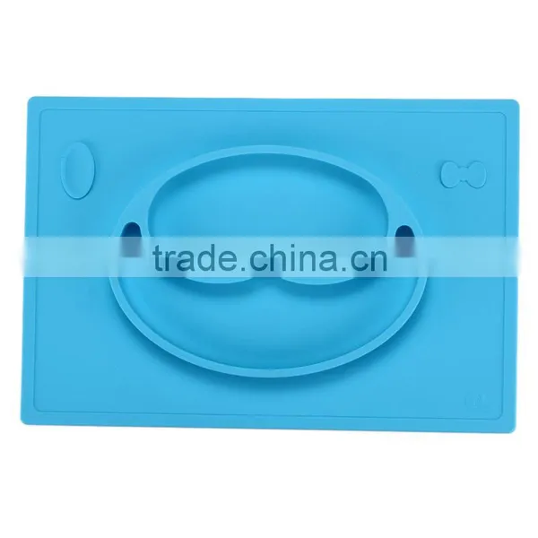 BPA Free 2016 Good Quality One-piece Silicone Rubber Placemat Plate photo-3