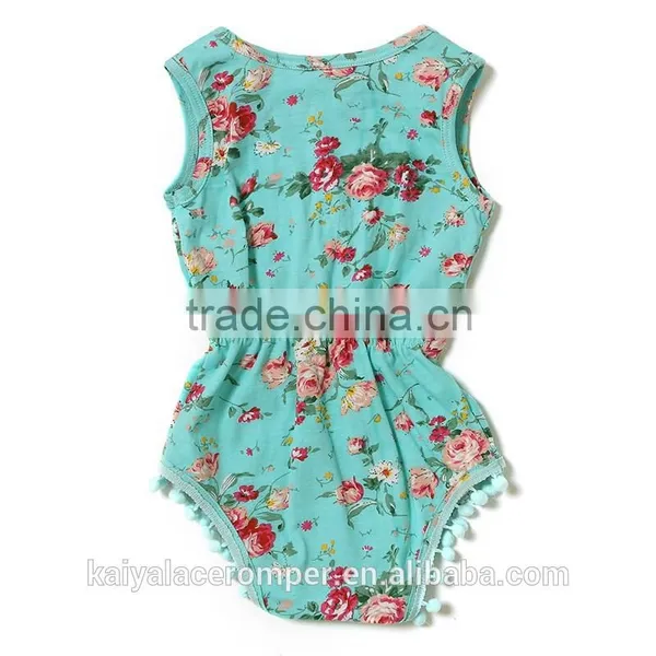 Wholesale KAIYA Newborn Bodysuit Baby Romper Flower Cotton Infant Clothing photo-2