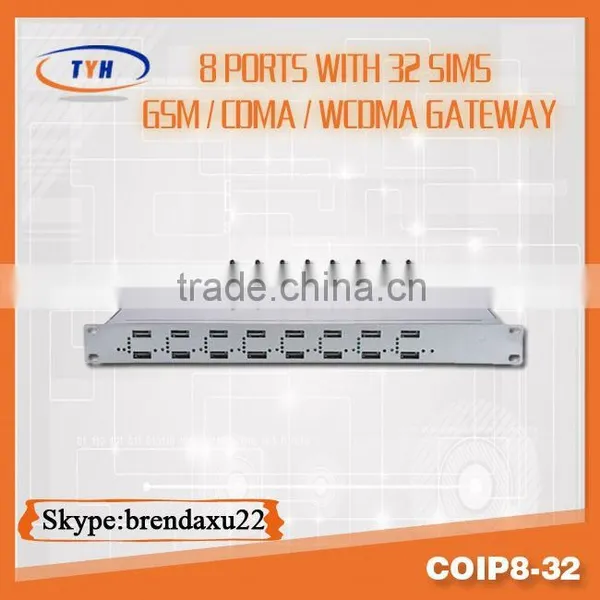8 port 32 simcards gsm sim box voip gateway goip,gsm voip goip gateway sip trunk to asterisk ip pbx