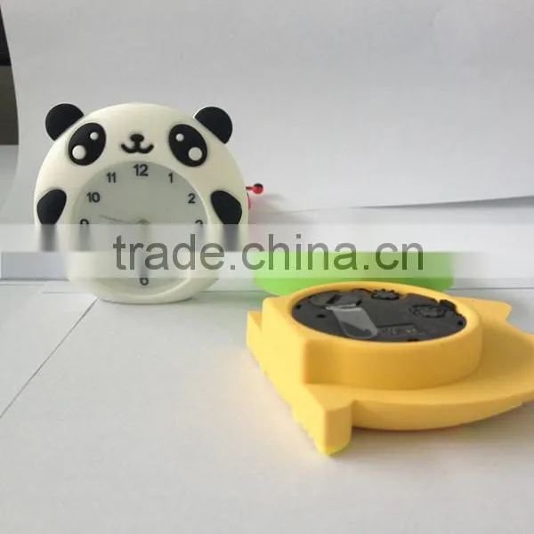 3D Silicon Cute Mini White Panda Alarm Clocks for Students photo-2