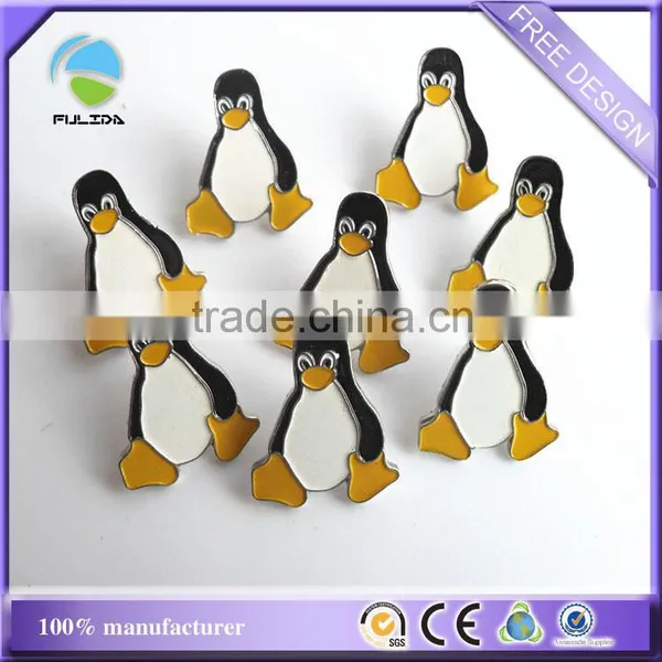 Custom Animal Penguin Shaped Metal Lapel Pin Badge photo-3