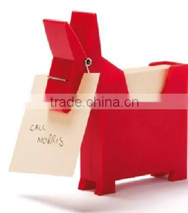 Pony Desktop Memo Note Holder Stand Office Gift With Pen Clip,Bk4111 photo-2