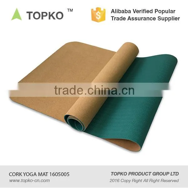 TOPKO New Generation TPE Cork Yoga Mat Natural Cork Mat photo-4