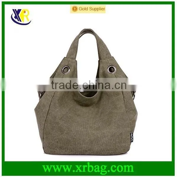 Fashion Washed Canvas Tote Bag for Women photo-4