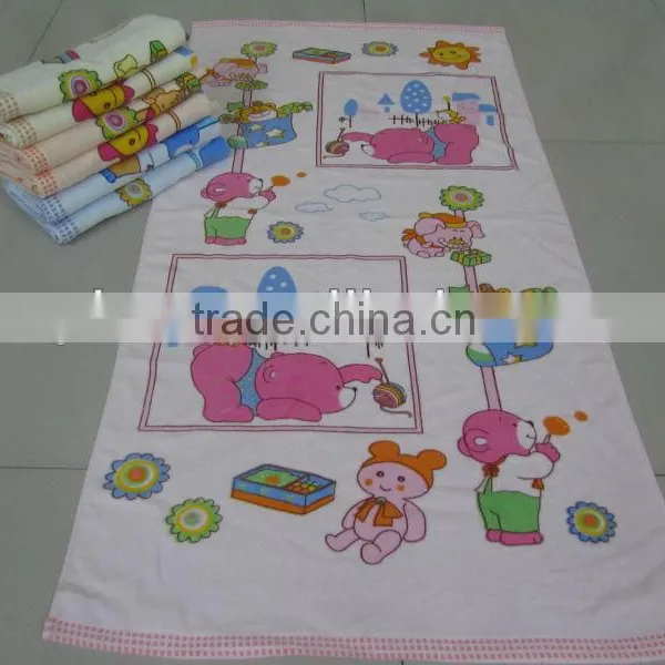 100% Cotton Custom Animal Fancy Printed Face Towels