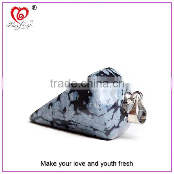 Fashion Pendant Necklace Customized Gemstone Beads New Elegant Natural Rock Crystal Cone-Shaped Pendants, Semi Precious Pendants photo-6
