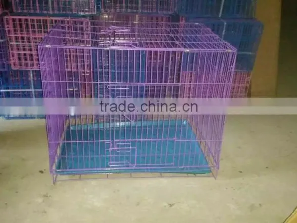 Export Low Price Powder Coated Black Color Kennel Folding Dog Cage photo-6