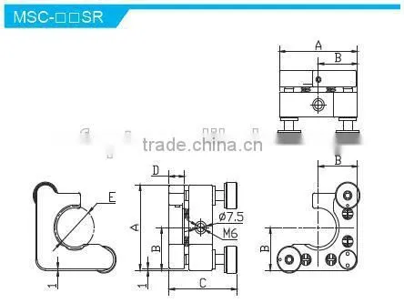 MSC-1.2SR Height of Center Height 15mm/ Good Quality High Precision Kinematic C Type Mounts With 2 Adjusters/Optical Mount photo-2