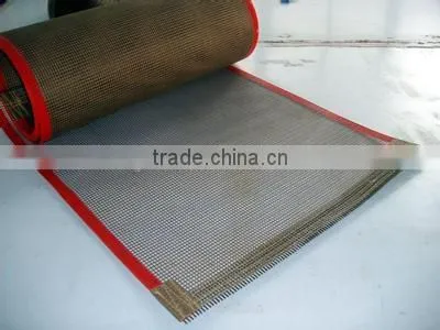 Chemical Resistance Ptfe Teflon Coated Fiberglass Open Mesh Conveyor Belt With Joint photo-5