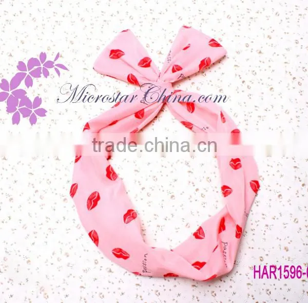 IN STOCK Girls Stretch Knot Rabbit Bow Headband Hairband Strip Headwear Wholesale photo-2