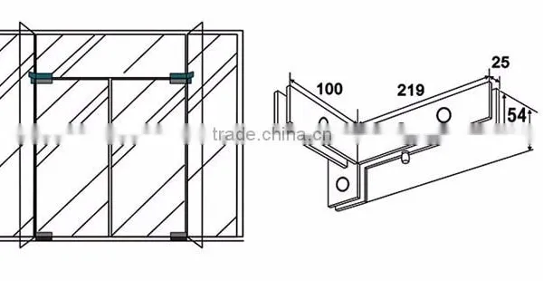 Barn Door Hardware Stainless Steel Shower Glass Clamp Accessories photo-4