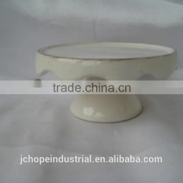 Antique White Mini Ceramic Cake Stand