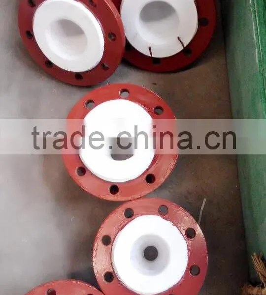 DN50/DN80 Ductile Iron All Flanged Tee and PTFE Anti-corrosion Pipe Export