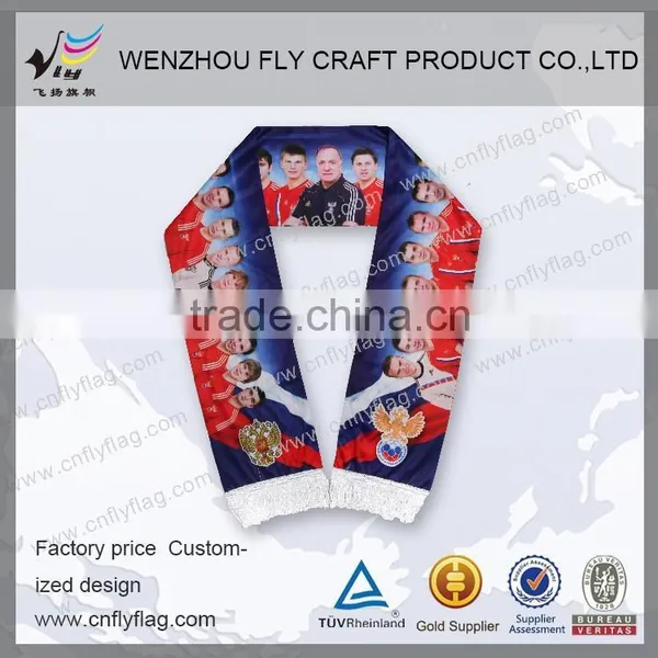Durable Hot Sale Jacquard Acrylic Football Fan Scarf