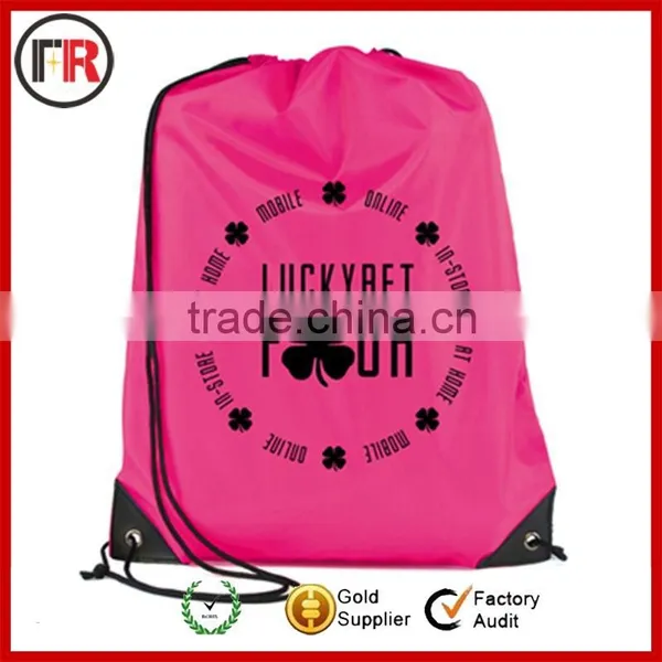 Custom Logo Calico Drawstring Bag Wholesale