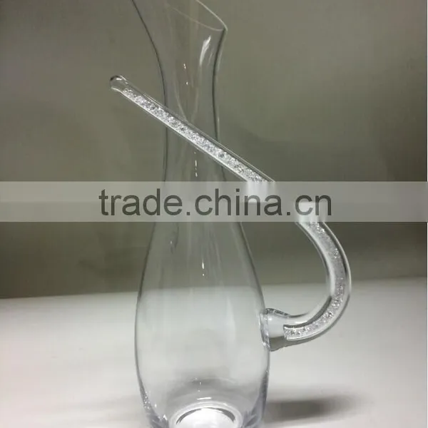 Crystal Wine Decanters With Handle Filled Chinese Crystals