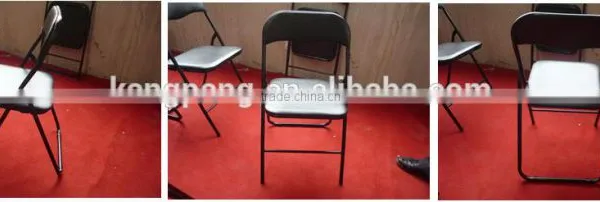 Promotional Cheapest Black Metal Folding Chair photo-3
