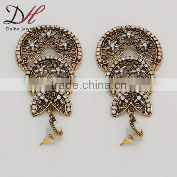 Women's Vintage Bohemian Boho Style Tibetan Carved Beads Tassel Dangle Earrings photo-3