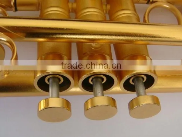 High Grade Trumpet Brush Gold Surface Import Brass Bell Professional Musical Instruments photo-4