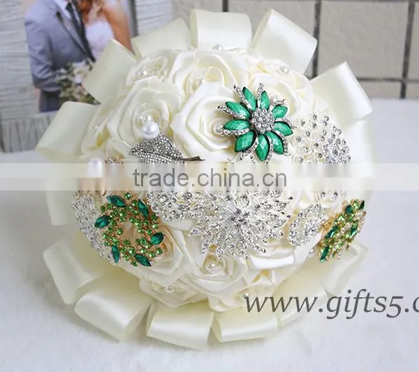 Elegant High End White Wedding Bouquets photo-3