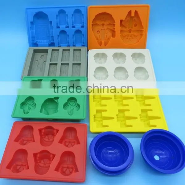 Wholesale Ready-made FDA Food Grade Bpa Free Wars Lego Star Cartoon Characters Cartoon Ice Cream Silicon Mold
