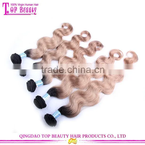 Drop Shipping Service China Wholesale Ombre Hair Extension 100% Unprocessed Brazilian Ombre Hair Weave photo-3