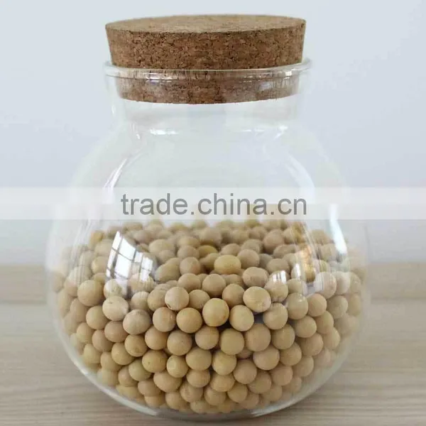 Wholesale 500ml Heat Resistant Handmade Glass Jars With Wood Lid 6303 photo-2