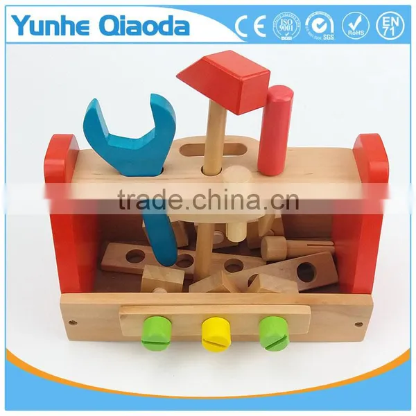 Take-Along Tool Kit Wooden Construction Toy (24 Pcs)wooden Toolbox Play Set photo-3