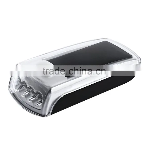 4-LED Solar Bike Head Light Front Torch Lamp Outdoor Equipment Front Reer Handlebar Bicycle Light Bicycle Accessories photo-4