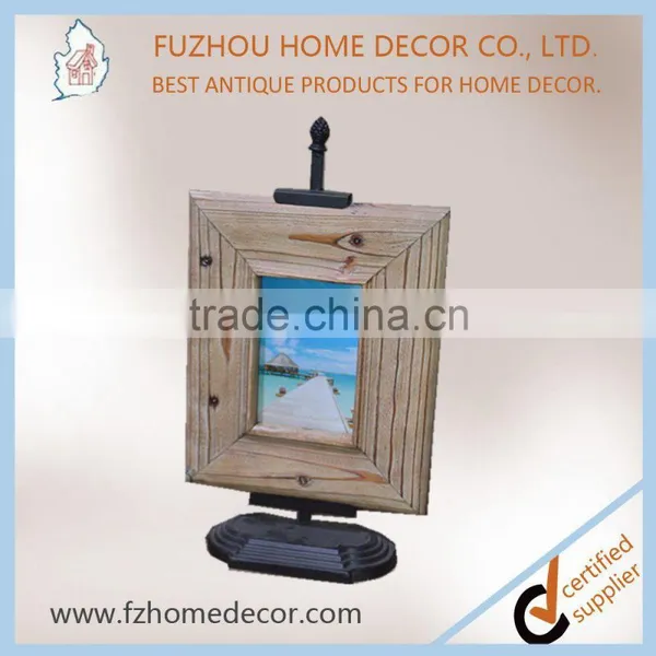 2017 Hot Seller Adjustable Wood Photo Frame With Metal Stand for Wholesale photo-3