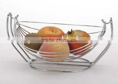 Wholesale Steel Wire Vegetable Basket,Fruit Holder With Plastic Tray photo-4