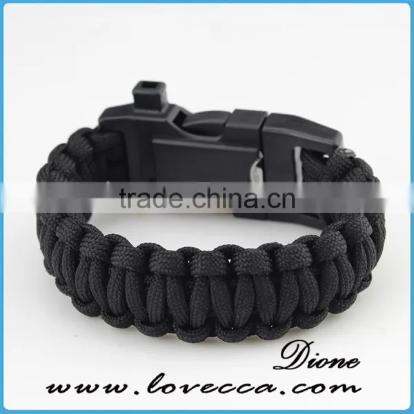 Fashion Survival Kit Paracord Bracelet With Flint Fire Starter Compass photo-2