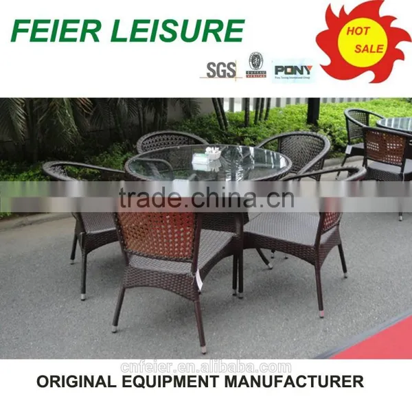 Outdoor Furniture Square Rattan Dining Table Wicker Outdoor Furniture