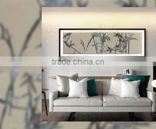 Framed Handmade Iron Progress Shadow Box Wall Decoration Bamboo Design Banner Painting photo-4