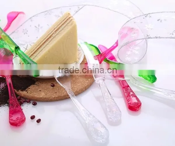 Wholesale Big Plastic Dessert Cake Cutlery Set/plastic Fork Knife Spoon Set ,dinnerware photo-5